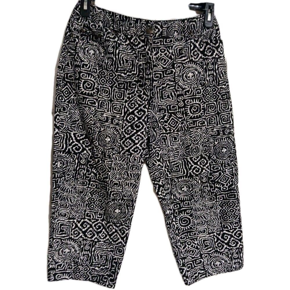 Women's Ruby Rd. Black And White Capri Pants Size 8